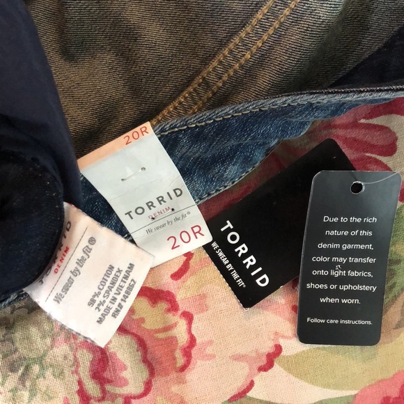 TORRID Denim size 20 R Relaxed Boot Bayou Dark Classic 5-pocket Jeans $99 NEW - Picture 12 of 13